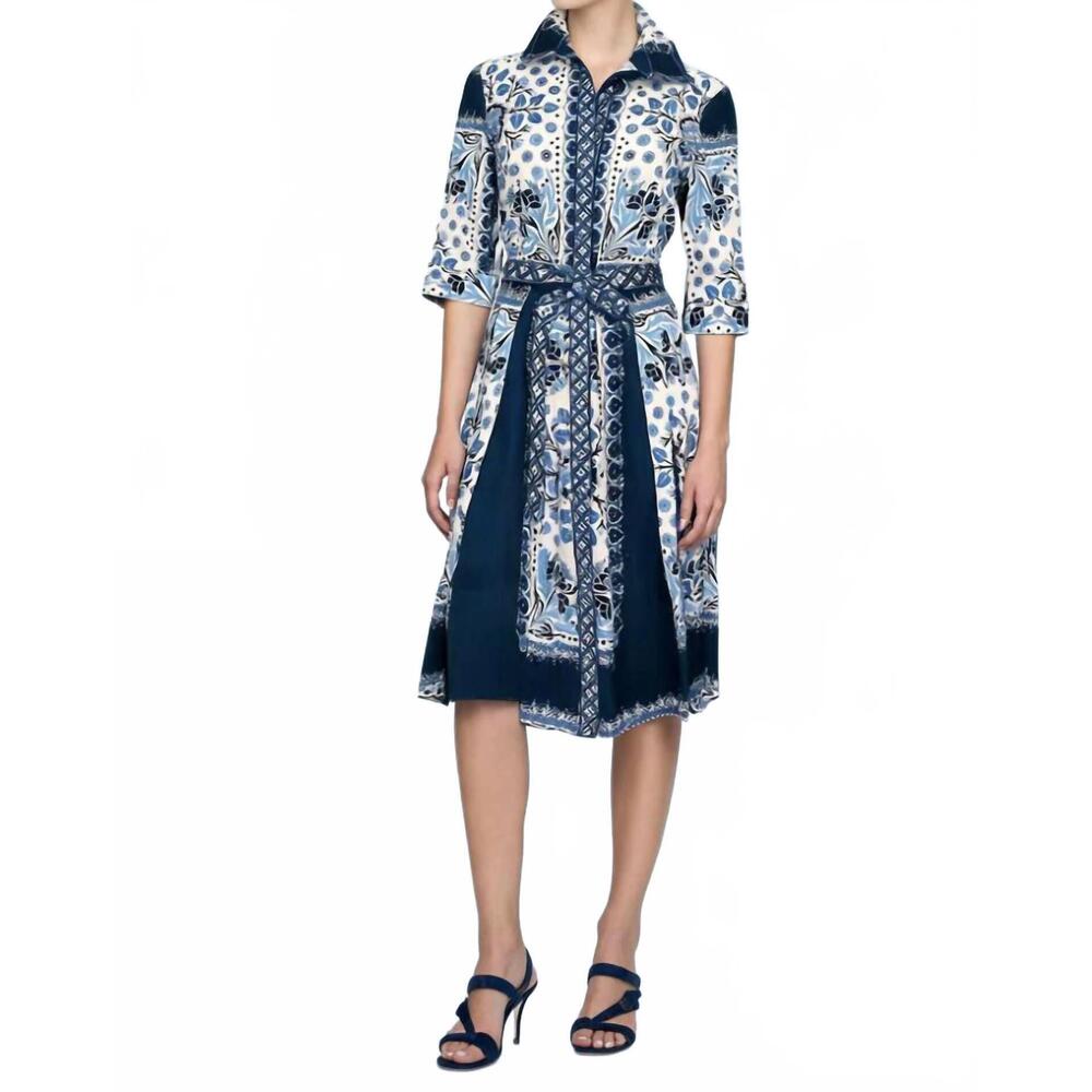 NEW PATTY KIM kelly dress in navy